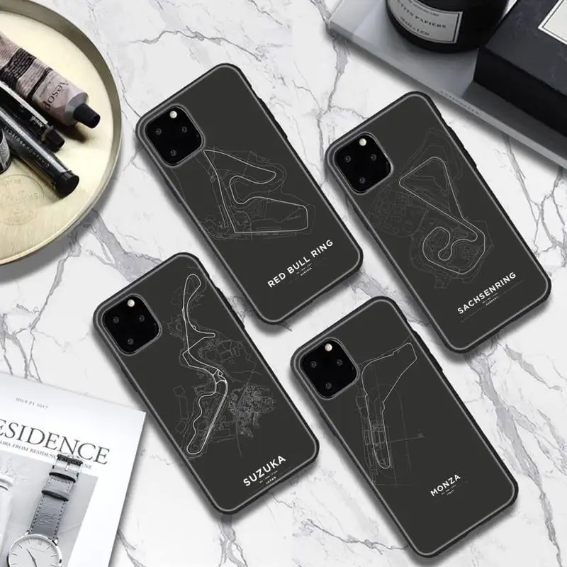

Formula 1 Racing Circuit Phone Case For Iphone 6 6s 7 8 Plus XR X XS XSmax 11 12 Pro Mini Max