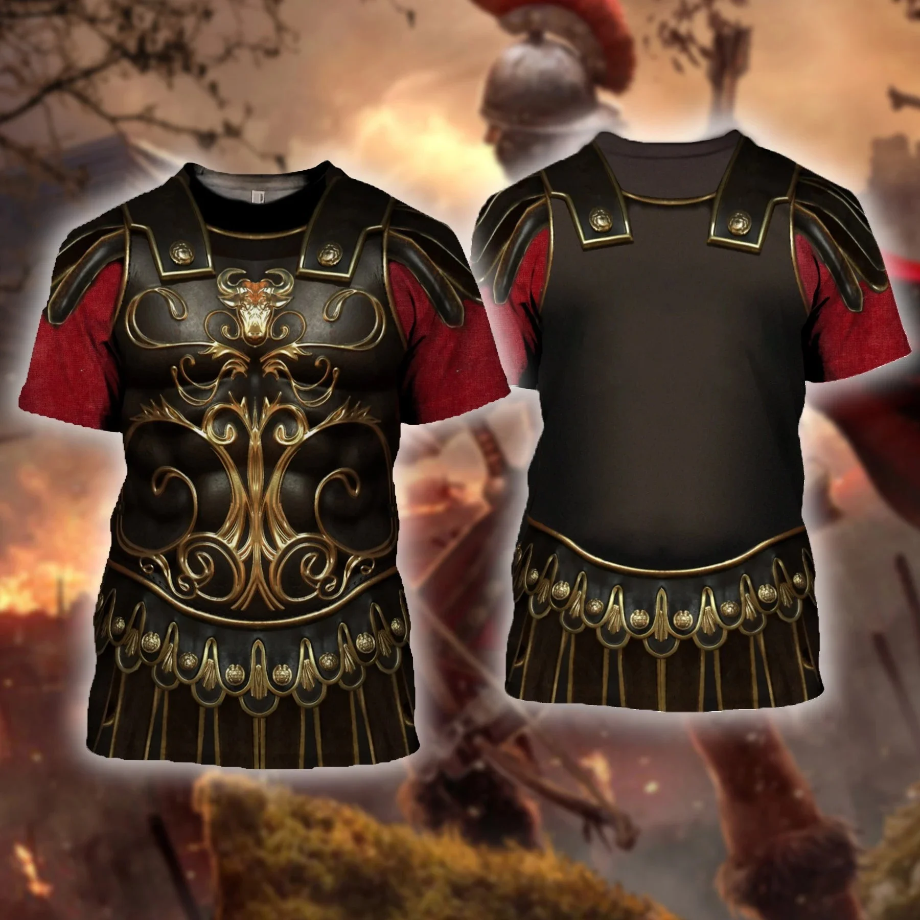 Футболка Knight Templar Armor с 3D принтом косплейная рубашка коротким рукавом для мужчин и