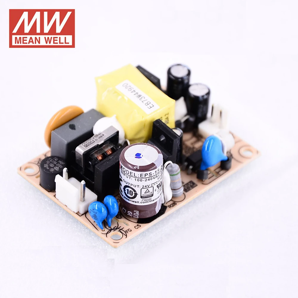 MEAN WELL EPS 15 PCB 65 Вт AC DC SMPS 220 В импульсный источник питания модель 5 в 12 24 48 блок