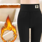 Garemay, высокая талия, 12% спандекс, теплые штаны, зимние, обтягивающие, толстый бархат, флис, леггинсы для девочек, женские брюки, брюки для женщин, леггинсы