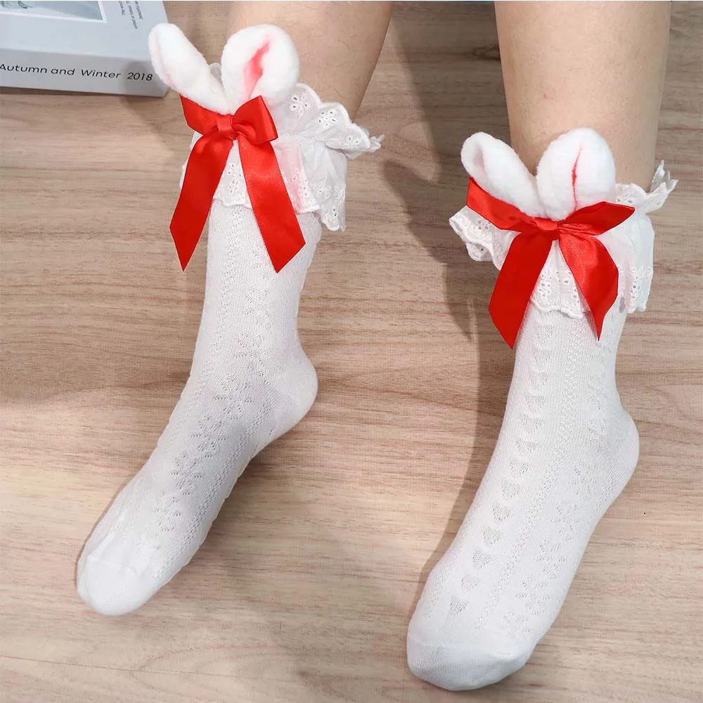 Японские зимние модные милые женские носки в стиле &quotЛолита&quot хлопковые с