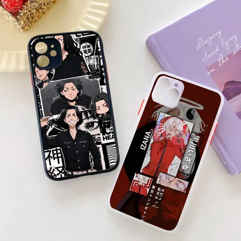 

Tokyo revengers Phone Case For iPhone 12 11 Mini Pro XR XS Max 7 8 Plus X Matte transparent Back Cover