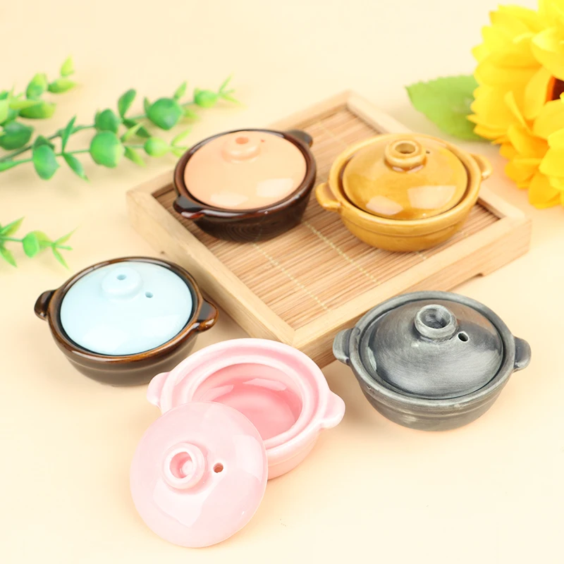 

1Pcs 1/12 Dollhouse Miniature Accessories Mini Soup Pot Food Simulation Kitchenware Model Toys For Doll House Decor