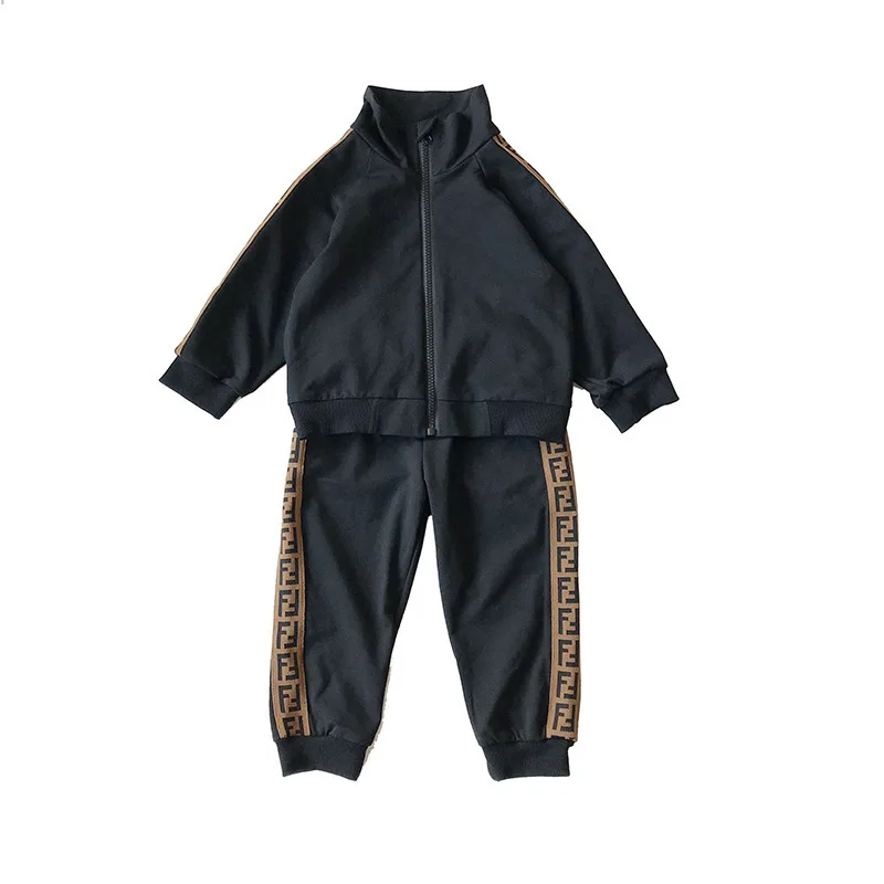 

Children's Sports Suit 2021 Spring and Autumn Girl Boy Casual Long Sleeve Coat + Trousers Set