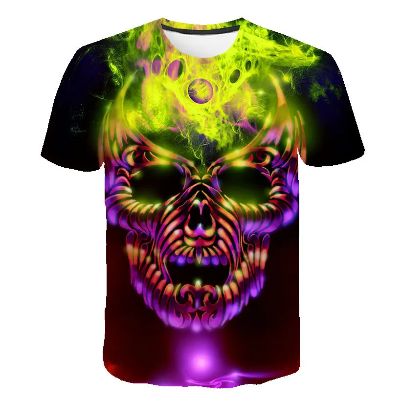 

Skull T Shirt Men Hop Hip Skeleton T-Shirt 2021 3d Print Punk Rock T-shirt Vintage Men Clothes Summer Casual Top Plus Size S-6XL