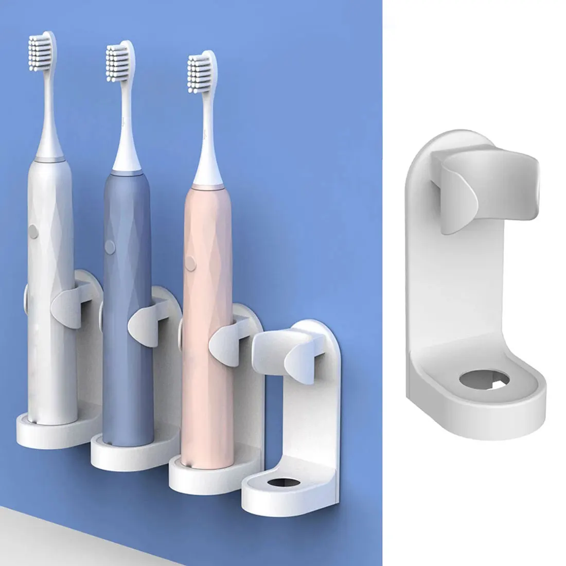 

Electric Toothbrush Holder Traceless Toothbrush Stand Rack Wall-Mounted Bathroom Adapt 90% Electric Toothbrush Holder