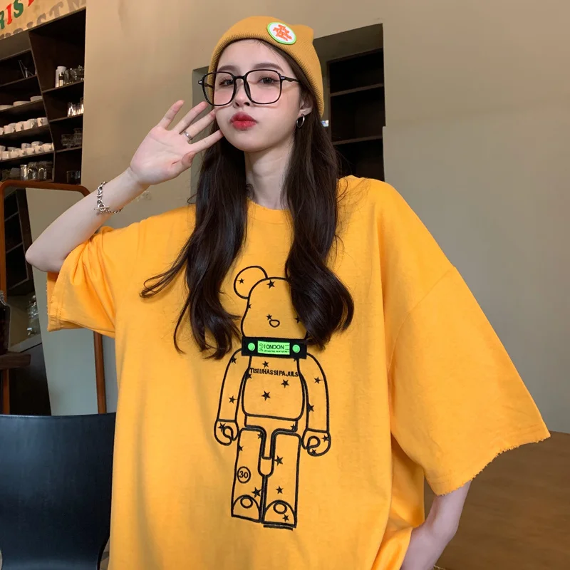 

and Trendy Little Short Sleeve T-shirt Women's Korean Style Harajuku Style Chic