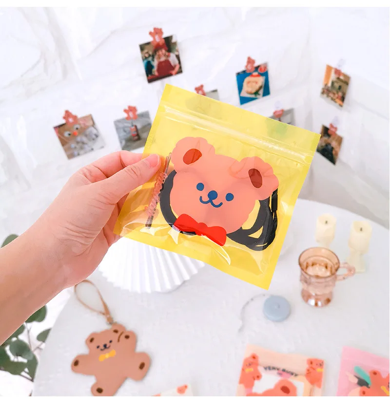 8 шт милый медведь печатные Портмоне Единорог прозрачные чехол радужной