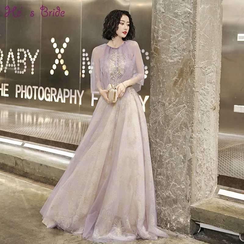 Он невесты иллюзия сексуальное вечернее платье для женщин светильник фиолетовый