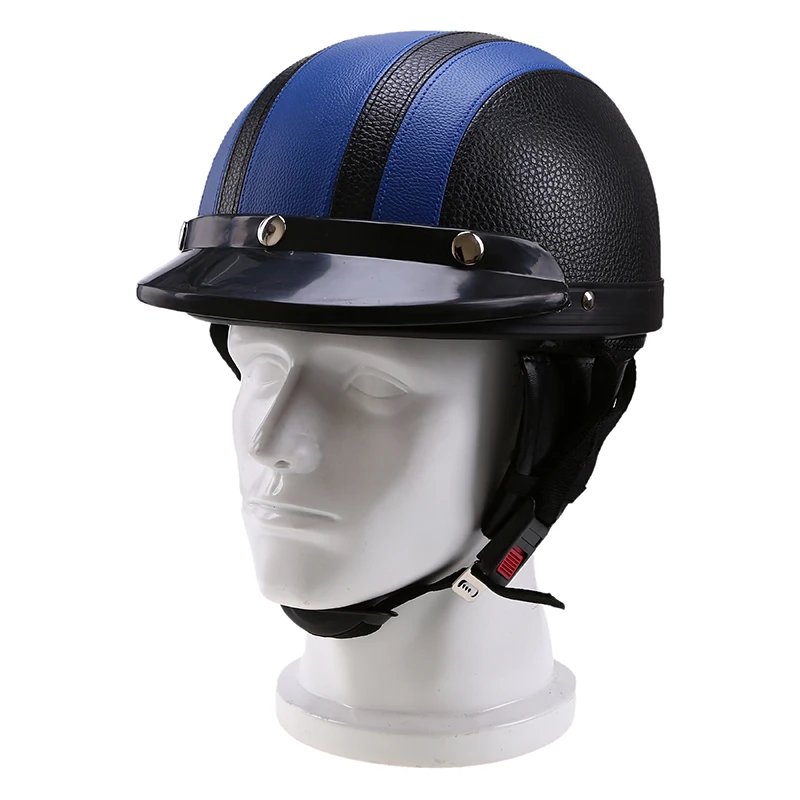 Винтажный мотоциклетный шлем POSSBAY Casco Moto Kask для скутера козырек на половину лица