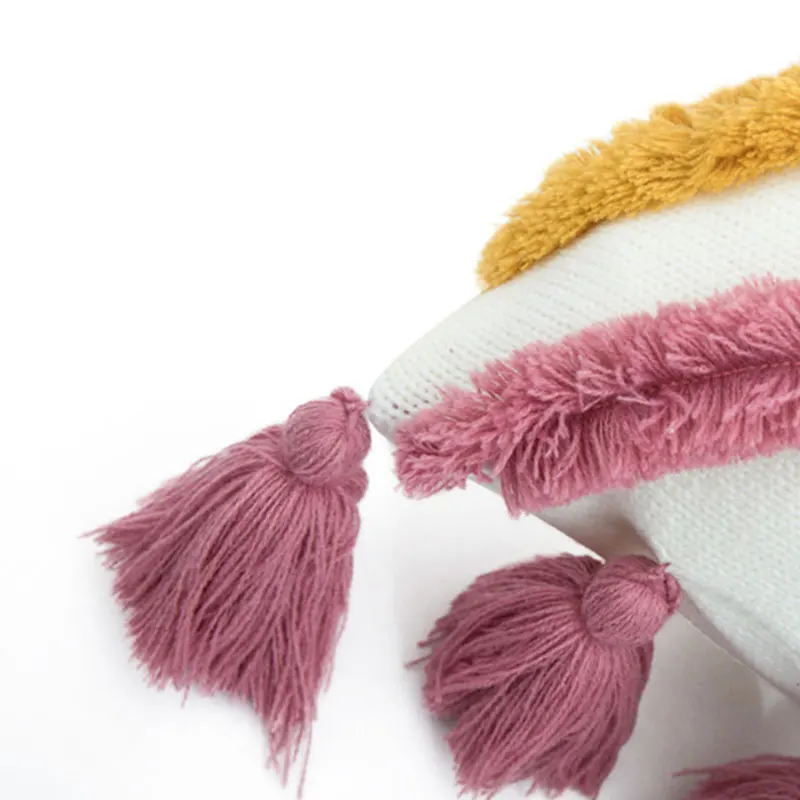 

45*45cm Pillow Cover with Tassel Boho Sofa Waist Cushion Covers Pillow Case Modern Pillowcase Pillowslip Bedroom Home Decor