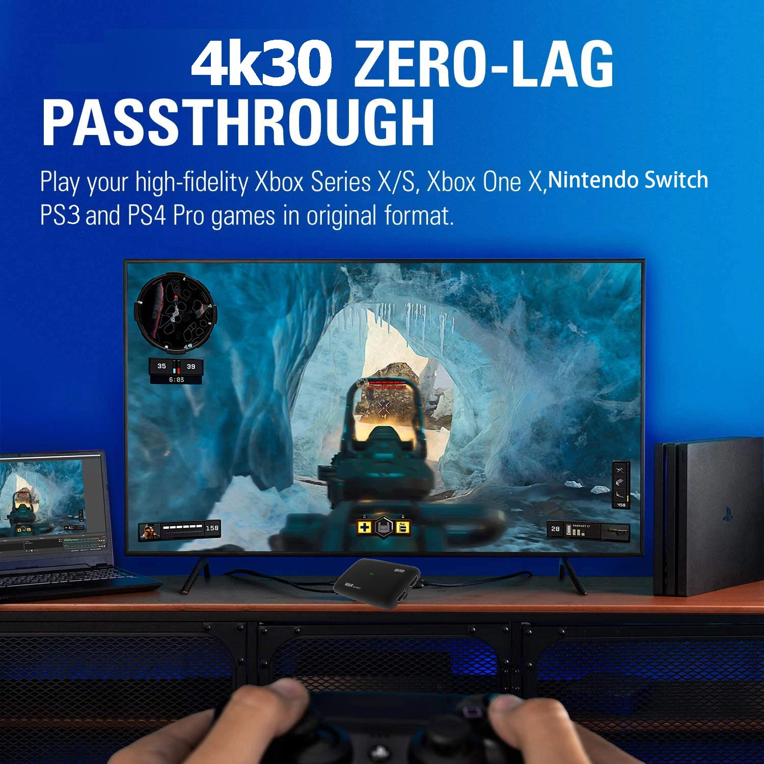 Ezcap 321 USB 3 0 HD игровой захват карта для прямой трансляции видео коробка записи в 4K 30