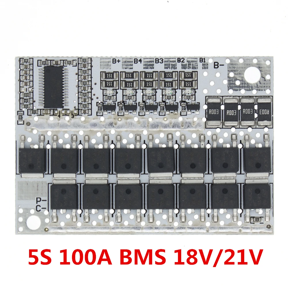 100A 5S BMS LMO/LiFePO4 LiFe Battery Protection Circuit Board Balance Integrated Circuits | Электронные компоненты и