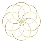 910 шт. ручной работы макраме золотые металлические кольца 5 см-40 см цветочный домашний ветряной колокольчик подвесной Декор сделай сам Ловец снов кольца макраме