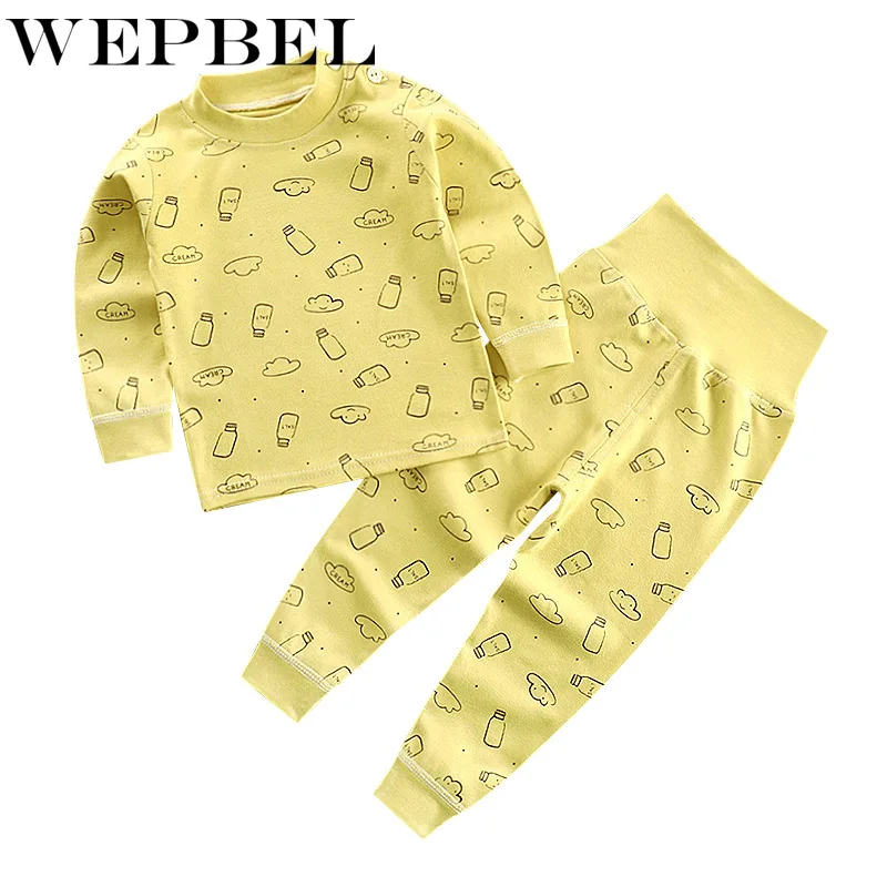 WEPBEL/хлопковое зимнее термобелье для маленьких детей Детские подштанники с