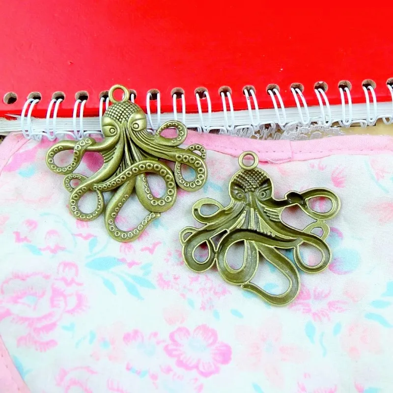 10 шт. Осьминог шармы DIY ювелирные изделия подвеска ручной работы античное