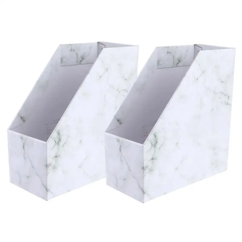 2 шт. Мрамор Pattern футляр для хранения Коробки Настольный органайзер полочная