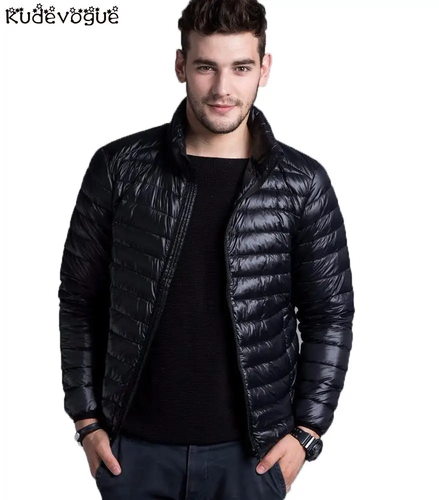 Осенне зимняя Мужская искусственная пуховая куртка Молодежная хлопковая с