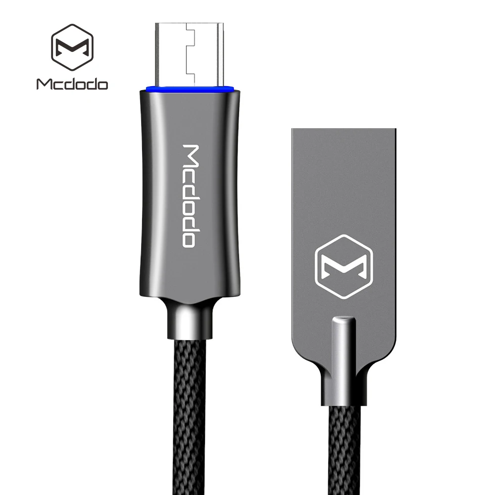 10 шт./лот Mcdodo Micro USB кабель для samsung Xiaomi Быстрая зарядка автоматическое отключение данных USB кабель с светодиодный кабель для зарядки телефона - Цвет: Micro Gray