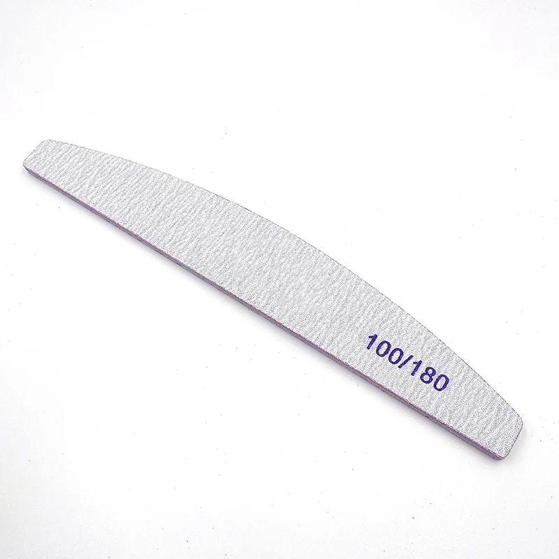 Professional Half Moon Nail file 100/180 Sandpaper nail Sanding Polishing files nails grinding equipment manicure | Красота и