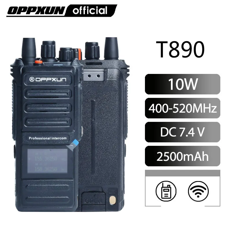 

OPPXUN T890 Walkie Talkie Portable Ham Radio Station Long Range for Hunting Telefon Two Way Car cb Radio Headset for Transceiver