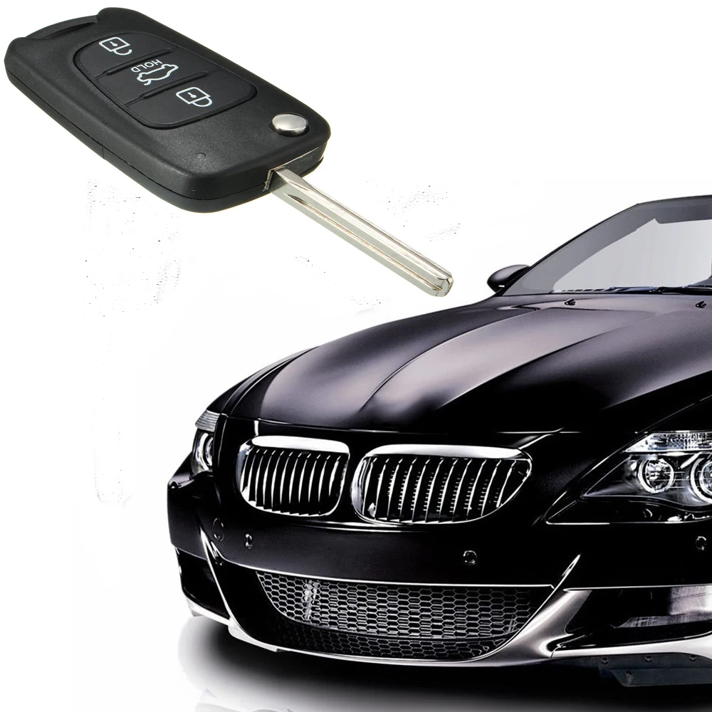 Пульт дистанционного управления Новый Флип-ключ корпус 3 кнопки женский для Hyundai