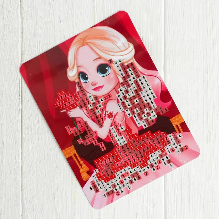 Алмазная вышивка на шкатулке Милая принцесса 8 5 х 11 см. Набор для творчества |