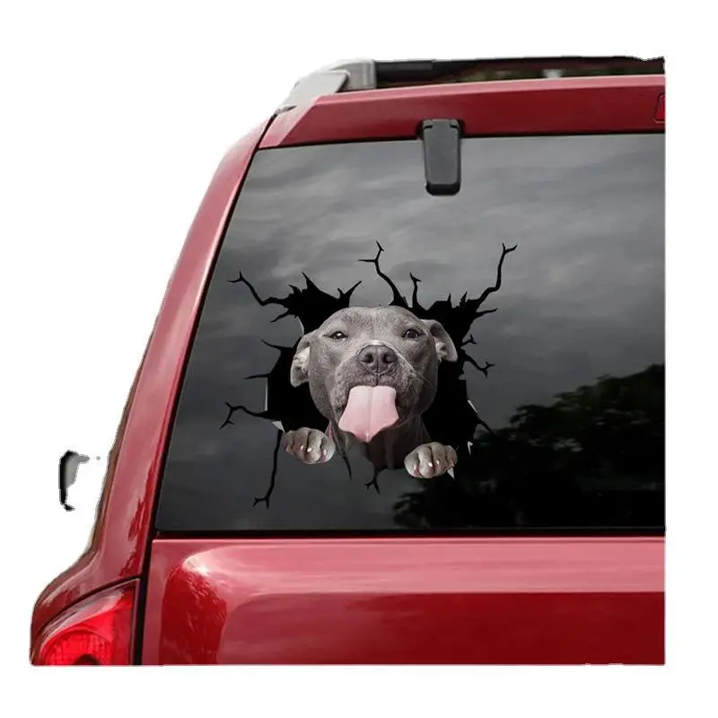 3d Автомобильные наклейки с животными трещинами прозрачные автомобильные и