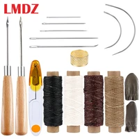 lmdz 16pcs leather hand sewing stitching punch craft tools set punch carving work saddle work saddle leathercraft accessories