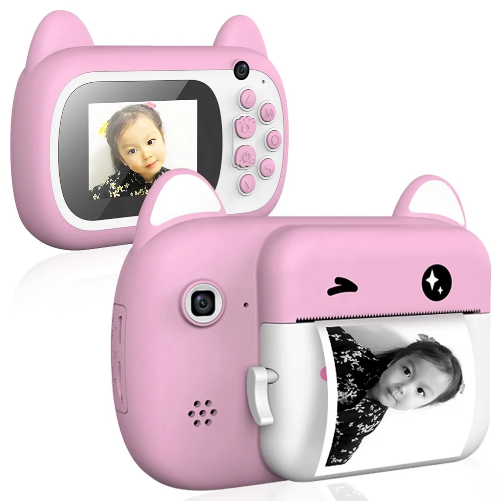 

Child Instant Print Camera Instant Print Camera 2.4 LCD Screen Toy Gifts Komery Digital Camera Photo Video Recorder