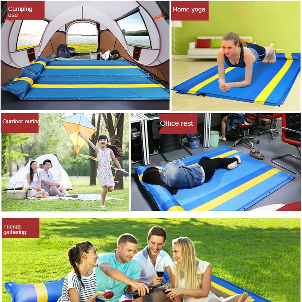 

Outdoor Tent Camp Mat Automatic Inflatable Sleeping Pad Portable Double Automatic Waterproof Inflatable Pad Moisture-proof Wild