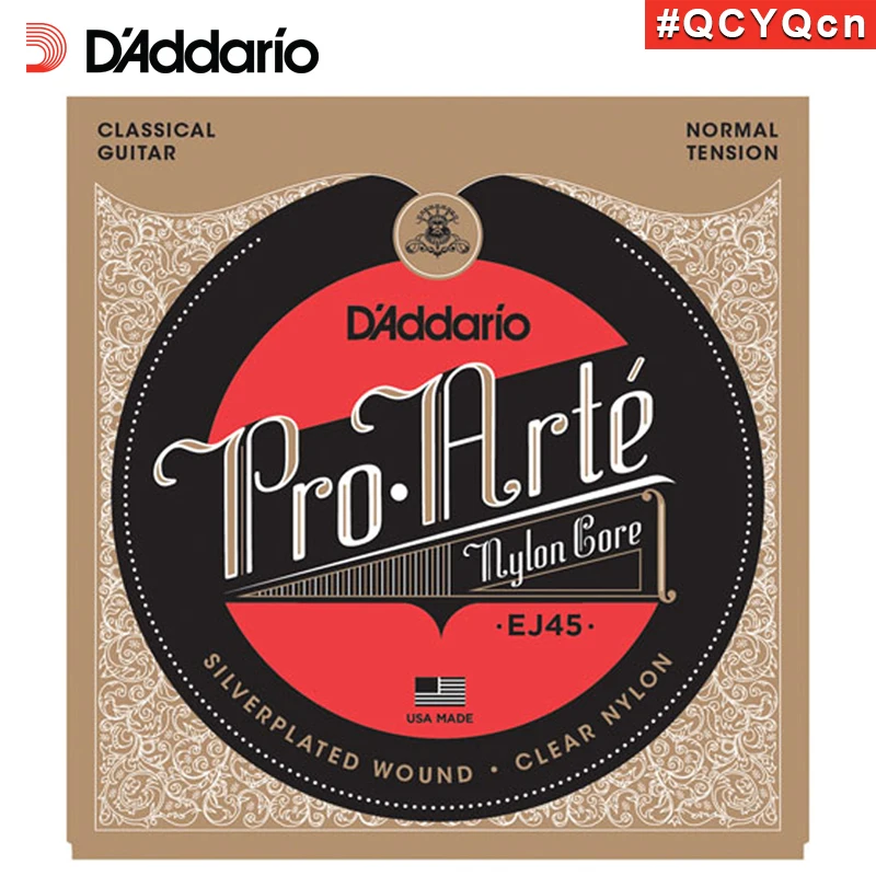 

D'Addario Daddario EJ45 American Made Pro-Arte Nylon Classical Guitar Strings, Normal Tension