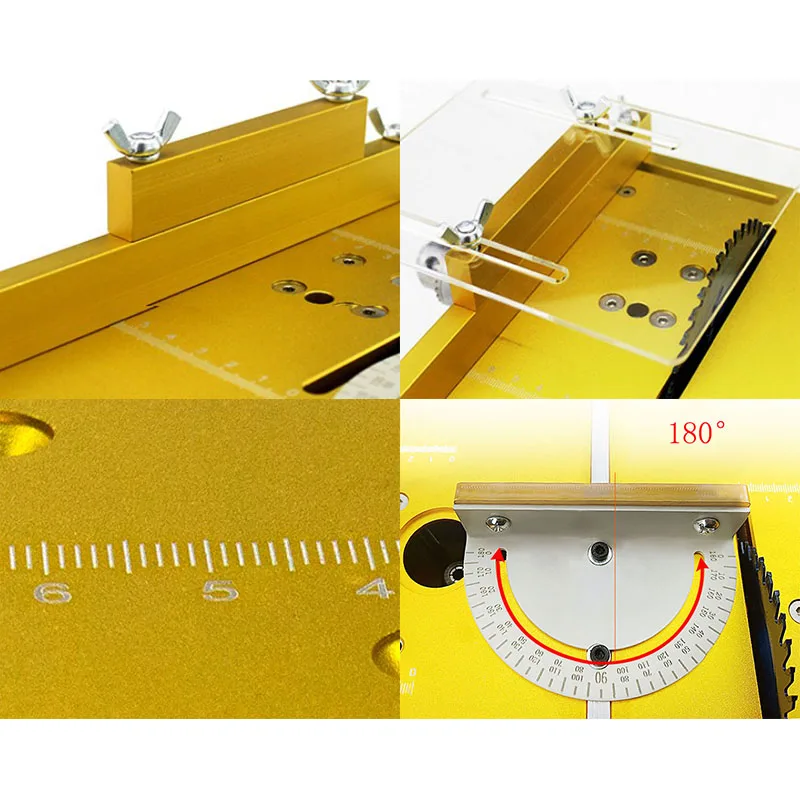 Aluminum Router Table Insert Plate Circular Saw Flip Cover With Miter Gauge Guide For Woodworking Workbench Tool | Инструменты