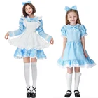 Костюм JK для мамы и дочери для взрослых и детей, костюмы для косплея из аниме Алиса в стране чудес, одежда для горничной в стиле 