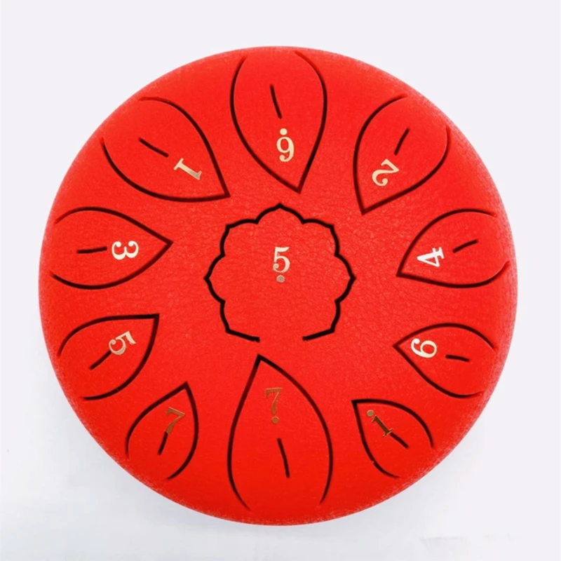 

Steel Tongue Drum 11 Notes 6.9 Inches Tank Drum C-Key Percussion Instrument Kit with Drum Mallets Note Stickers