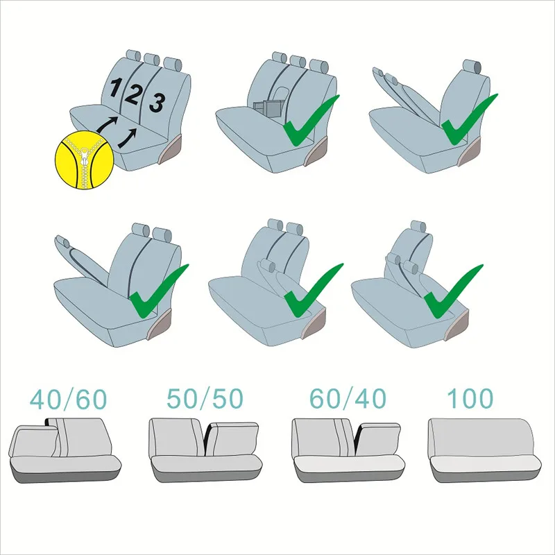 

PU Leather Universal Car Seat Covers Airbag Compatible Water-Proof Automobile Interior Accessories Fit most cars