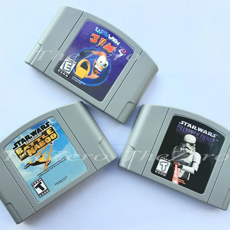 Игровая консоль Earthworm Jim 3D Звездные войны версия картриджа NTSC для 64 бит игровой