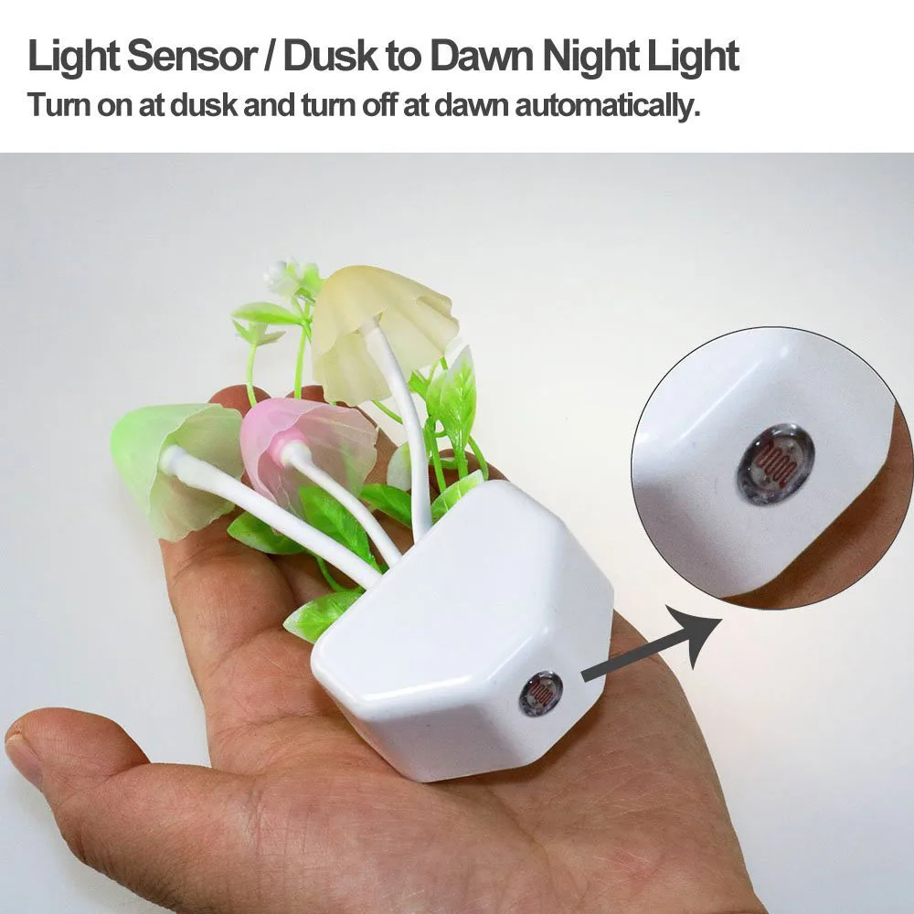 

Romantic Colorful Sensor LED Lamparitas Dormitorio Romantic Gift Mushroom Night Light Wall Lamp Home Decor Mesilla Noche