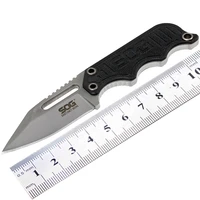 sog mini fixed blade knife 1 9 inch tang style belt knife boot tactical knife cover and neck chain knife abs sheath knife