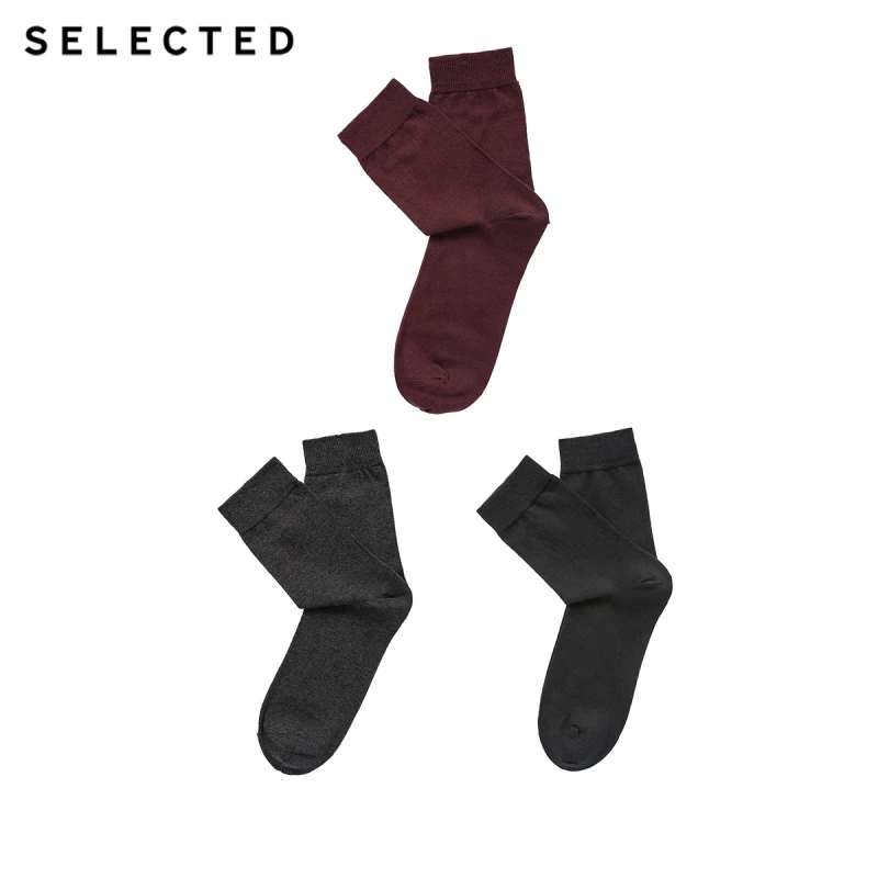 Мужские три пары носков с богатым хлопком в трех цветах | 41831Q515|Мужские носки|