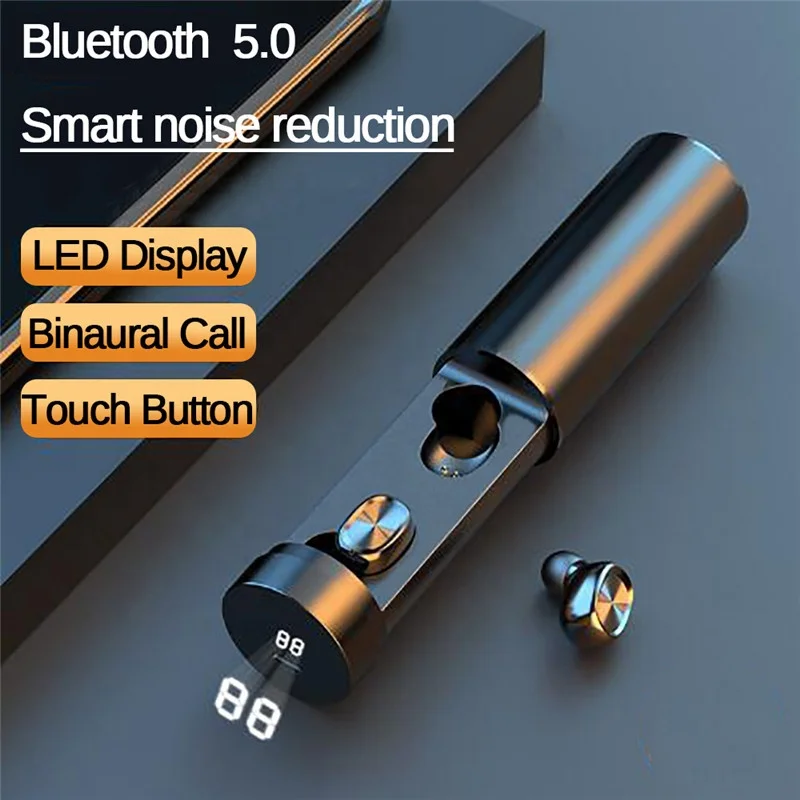 

TWS Earphones Portable Wireless High Quality In-Ear with Charge Case Sport Waterproof Bluetooth V5.0 Twins Headset