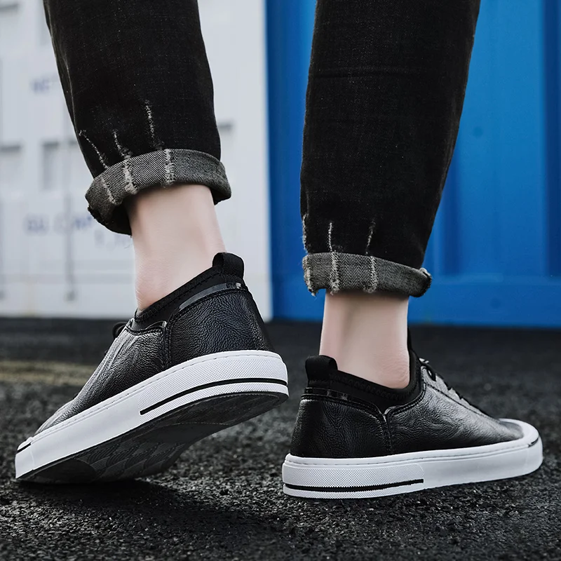 Мужские повседневные деловые лоферы дышащие туфли на плоской подошве