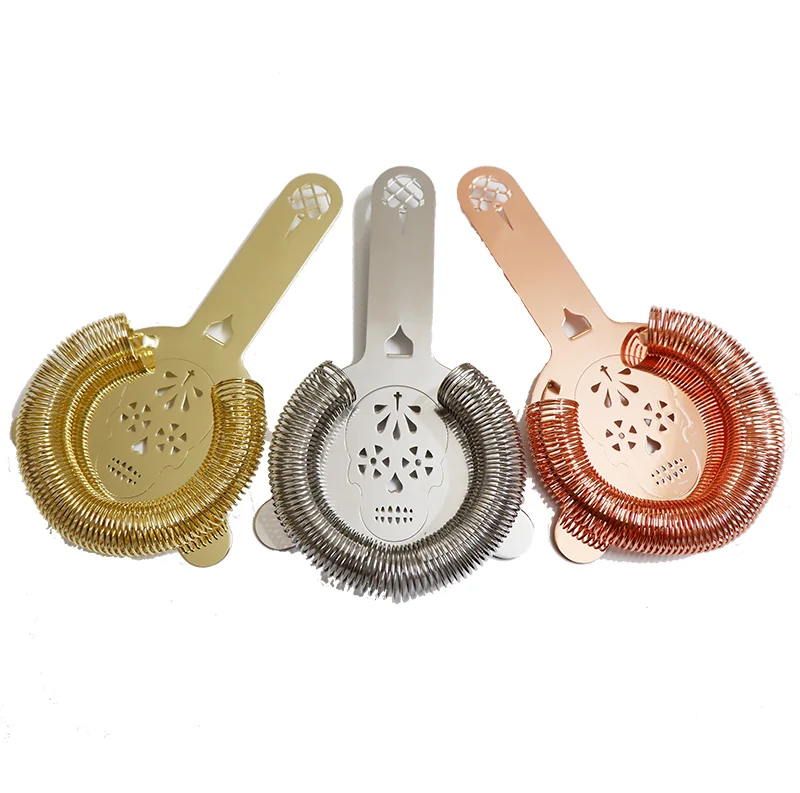 Ситечко для коктейлей ситечко с черепом Делюкс из нержавеющей стали барное