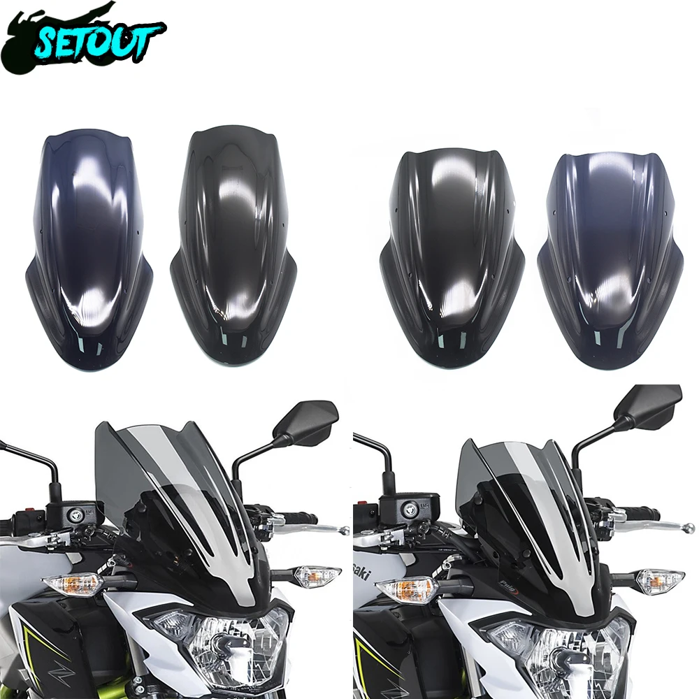 Motorcycle accessories for Kawasaki Z650 2017 2018 2019 sports double bubble windshield sun visor windshield  sun visor