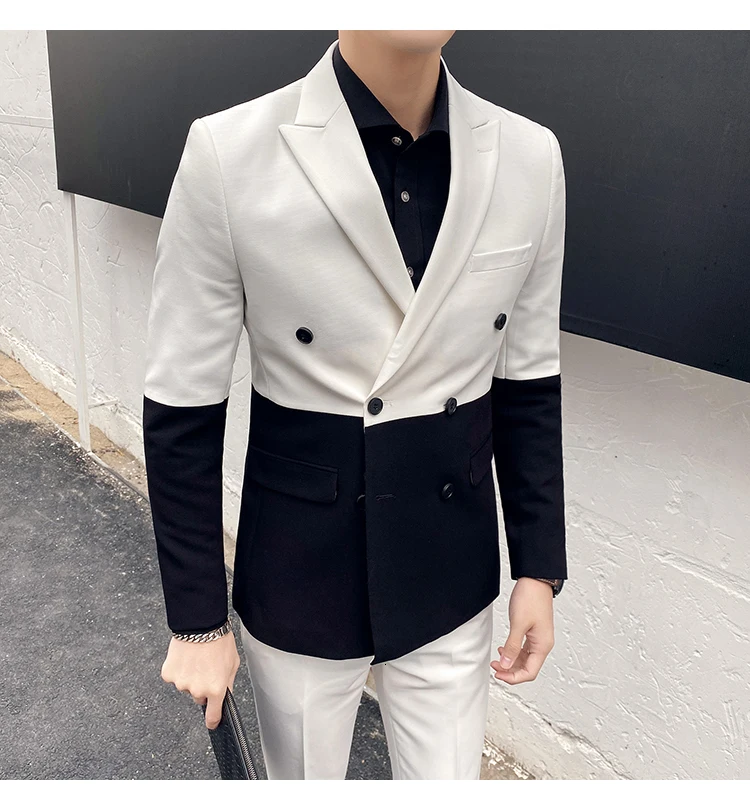 Traje Novio, мужские вечерние костюмы контрастных цветов, мужские костюмы для сцены, приталенные костюмы, брюки для выпускного, двубортный костюм, мужской костюм