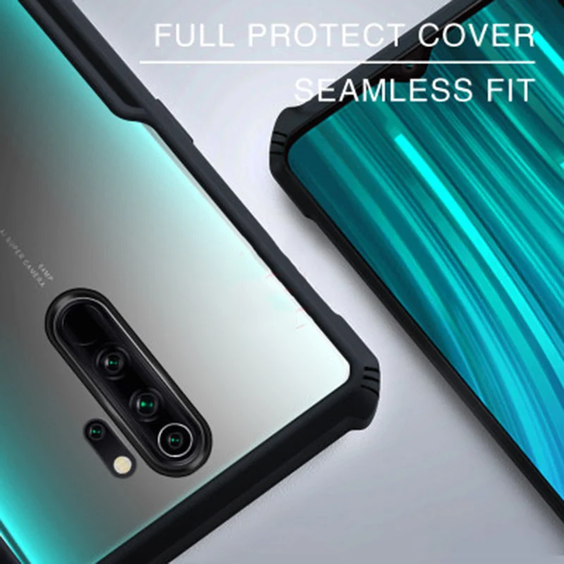 Прозрачный ударопрочный акриловый чехол для Xiaomi Mi CC9 Pro Note 10 CC9e A3 Redmi 8 7s 7 8T 8A POCO X2