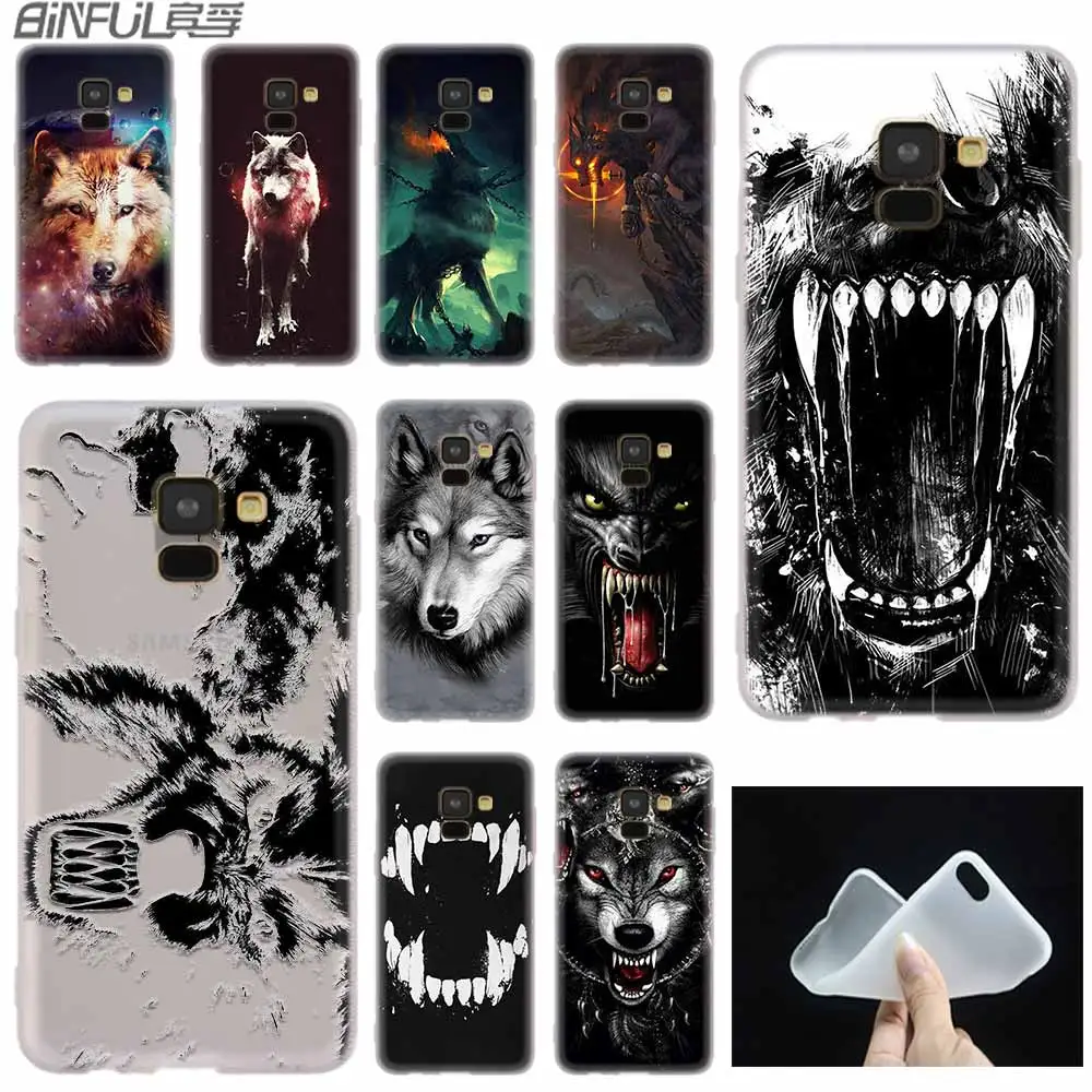 Красивые Волк Дизайн чехол силиконовый для телефона Samsung A50 A70 A80 A30 A40 A90 A6 A8 A9 A7 A5 A3