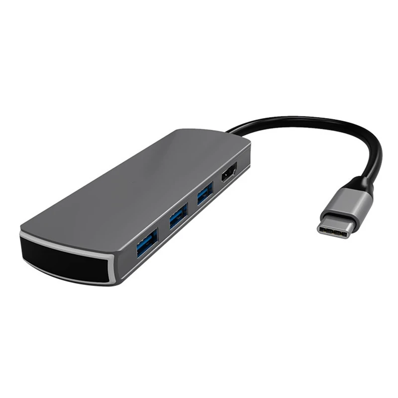

Док-станция 8 в 1, док-станция с 8 разъемами типа C и USb3.0X3, совместима с HDMI, AUX, SD, TF, PD