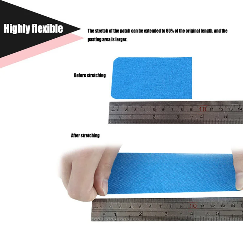 Кинезиологическая лента 5 м повязка для мышц рулон хлопковой эластичной ленты