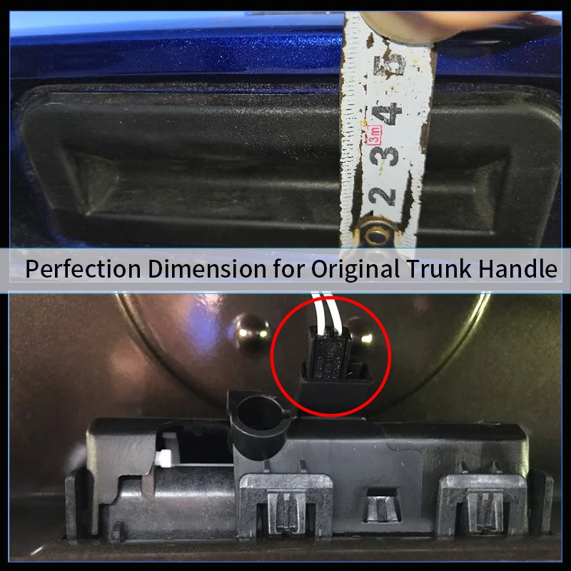 HD статическая динамическая траектория ручка багажника Автомобильная камера